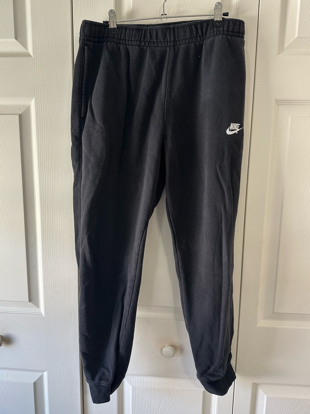 Nike Black Jogger Sweatpants with White Logo